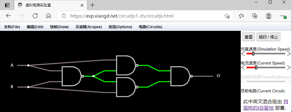 circuitjs 分支电路 subcircuit 标记后的结果