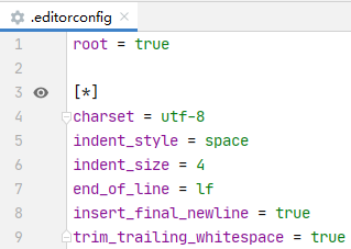 .editorconfig file content demo