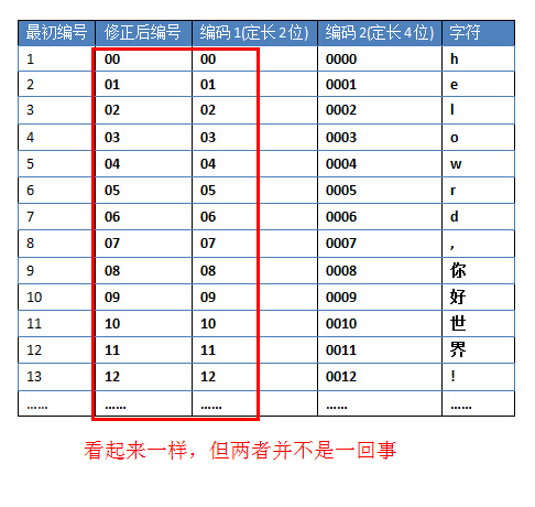 编号最终与编码几乎一样