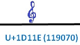 U+1D1E 音乐符